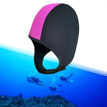 НОВАЯ 2,5 мм неопреновая шапочка для подводного плавания Плавательная шапочка защита ушей Регулируемый гидрокостюм Горячая шапочка для подводного плавания каяки