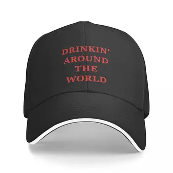 Новая Бейсбольная кепка Drinkin'Around the World, Одежда для гольфа, пляжная шляпа, Мужская Кепка От Солнца, Мужская Женская