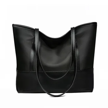 Новая женская сумка-тоут 2023, деловая большая сумка, сумка через плечо большой емкости, сшитая из ткани Оксфорд, Мягкая кожаная портативная Большая сумка