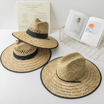 Новая мужская рыболовная шляпа уличная солнцезащитная шляпа летний коврик ручной работы крутая соломенная шляпа солнцезащитная шляпа knight jazz hat