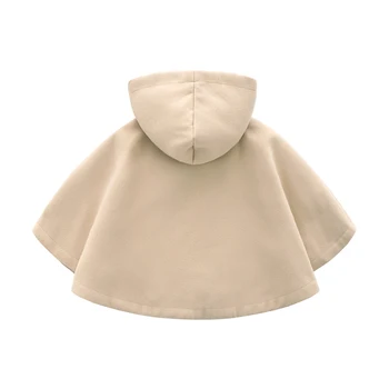 Новая осенняя детская одежда для девочек из хлопкового твида в полоску, ветрозащитный теплый плащ с детской подкладкой, пальто, детская шаль, куртка для маленьких мальчиков и девочек