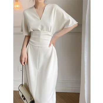 Новое платье Yinsi в стиле advanced sense Hepburn, элегантное длинное платье во французском стиле с узкой талией