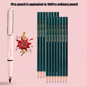 Новые карандаши из 2 предметов, технология неограниченного количества карандашей для письма, Эскиз для рисования, Канцелярские принадлежности для школьников