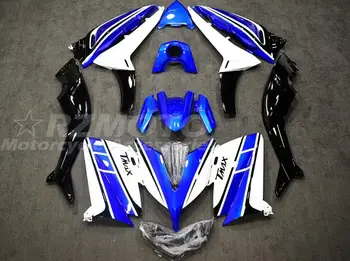 Новый комплект обтекателей для мотоциклов ABS, пригодный для YAMAHA Tmax 530 2015 2016 15 16 Комплект кузова сине-белый на заказ