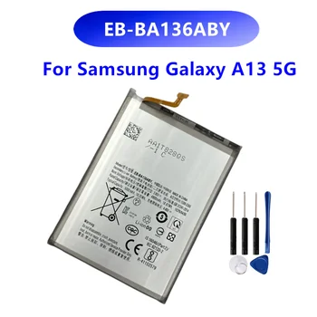 Новый оригинальный аккумулятор EB-BA136ABY для Samsung Galaxy A13 5G, аккумулятор для мобильного телефона 4900 мАч / 5000 мАч + бесплатные инструменты