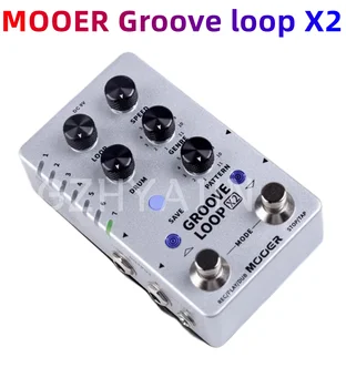 НОВЫЙ стереофонический лупер Mooer Groove Loop X2 с 14 слотами сохранения, педаль драм-машины, 121 барабан различной 10-минутной емкости на дорожку
