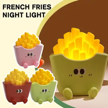 Ночник для картофеля фри с креативной атмосферой из милого мультфильма, лампа для защиты ночного столика, украшение для глаз Q6N6