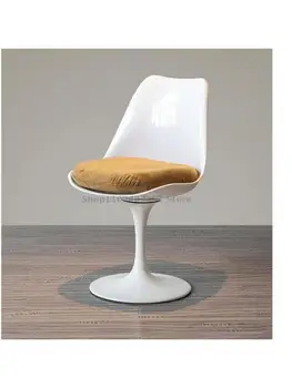 Обеденный стул Nordic с поворотом на 360 градусов, тюльпан, домашний ретро-винтажный магазин чая с молоком, компьютерный офисный стул