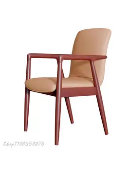 Обеденный стул из массива дерева, домашняя скандинавская спинка, Простые дизайнерские офисные переговорные, Удобное легкое роскошное кресло для отдыха