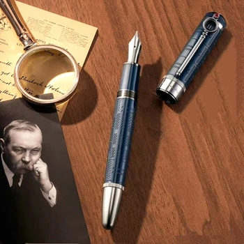 Ограниченная серия классических перьевых ручек сэра Артура Конан Дойла, синие и черные офисные чернильные ручки с серийным номером MB