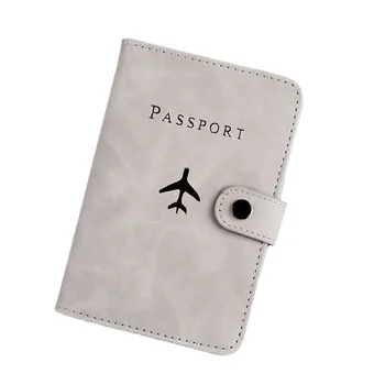 Однотонная пряжка, обложка для паспорта, Простые женские мужские дорожные Свадебные обложки для паспорта, Модный держатель для карт, мужская сумка