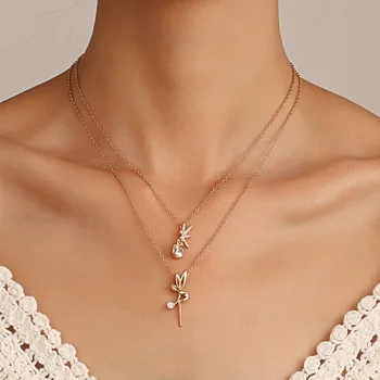 Ожерелье Fairy Crystal Guardian Angel Для женщин, Ювелирное колье, Новинка 2023, Модные женские ожерелья из циркона класса люкс 2Z40