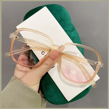 Оправа для компьютерных очков TR90 Для женщин и мужчин, квадратные очки с антисиневым светом, Большие синие блокирующие стеклянные оправы, большие очки для очков
