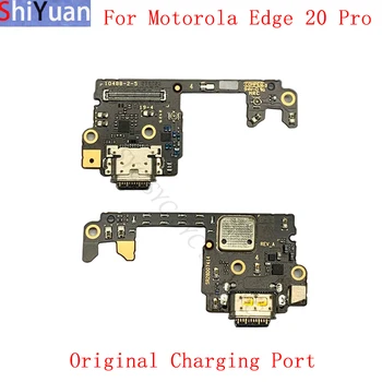Оригинальная плата разъема USB-порта для зарядки; Гибкий кабель для Motorola Moto Edge 20 Pro; Запасные части модуля разъема для зарядки