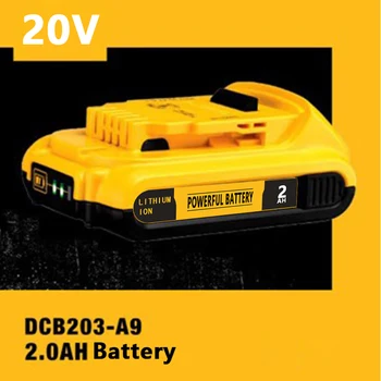 Оригинальный Аккумулятор 20V 2.0Ah DCB203 Для Электроинструмента Dewalt Литий-ионный Аккумулятор DCB205 DCB206 DCB204 DCB200 DCB182 DCB180 DCB230