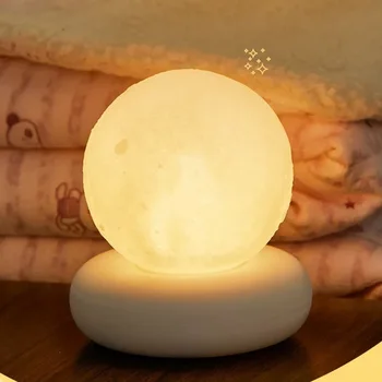 Очаровательное домашнее животное в сопровождении спящего светодиодного ночника Детская спальня USB зарядка Датчик поглаживания свет Мультяшная детская прикроватная лампа