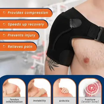 Плечевой бандаж для облегчения боли Суперсильный плечевой бандаж Регулируемый плечевой поддерживающий бандаж для женщин мужчин для разорванного плеча для левой руки
