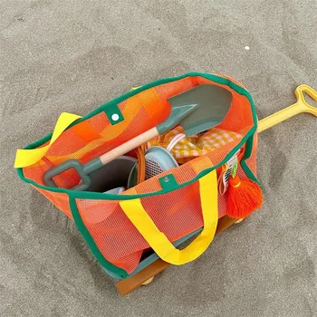 Пляжная сумка ins Grid Clash, сумка для стирки, сумка для хранения детских игрушек, большая вместительная дорожная сумка для плавания, сумка для хранения пикника на плечо