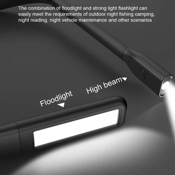 Подвесной шейный светильник 1800 мАч, светодиодная фара 3 цвета, срок службы до 10 часов, индукционный USB-аккумулятор для рыбалки, пеших прогулок, ночных пробежек
