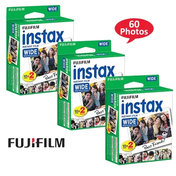 Подлинная 5-Дюймовая Пленка Fujifilm Instax Wide Film 10/20/40/60/100 Листов Белого Edg-Фото Для камеры Fuji Instax Wide 300 200 210 100