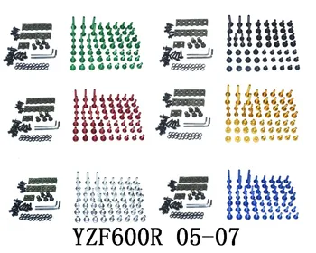 Полный комплект болтов для обтекателя мотоцикла, винты для кузова, подходят для YAMAHA YZF600R 2005-2007 гг.