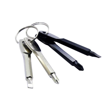 Портативная крестообразная отвертка, брелок для ключей, многофункциональный мини-карманный инструмент для ремонта гаджета