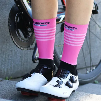Профессиональные велосипедные носки MTB Flash Design, Мужские И Женские Велосипедные носки для скейтбординга, Дышащие Гоночные носки, Дорожные носки, спортивные носки для пары