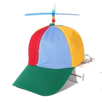 родительско-дочерний пропеллер бамбуковая бейсболка со стрекозой для защиты от солнца для детей мужского и женского пола, шляпа с утиным язычком, подходящая по цвету