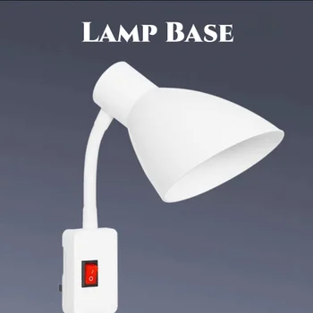 Розетка лампы накаливания E27, Удобные подставки для ламп в спальне, светильник с выключателем, светодиодный абажур, прикроватная лампа для чтения, приятная для глаз