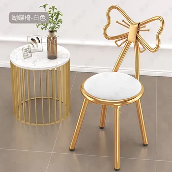 Розовый стул, стул-бабочка, столик для макияжа и туалетный столик, табурет, спинка для скандинавской девушки, характерный стул, гостиная