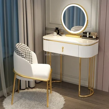 Роскошный Туалетный столик с выдвижным ящиком для девочки, Современные Шкафы, Угловой столик для макияжа в гостиной, Современная Домашняя мебель для спальни