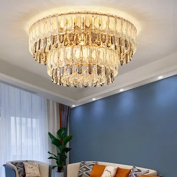 Роскошный Хрустальный светильник Lampa Sufitowa Home Decor, светодиодная потолочная Люстра, Светильники для гостиной, Подвесной светильник в скандинавском стиле для потолочной столовой