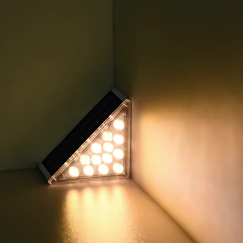 Светодиодный наружный солнечный светильник, ступенчатая лампа, супер яркий Водонепроницаемый IP67, лестничный светильник, садовые фонари, наружное освещение, украшение патио