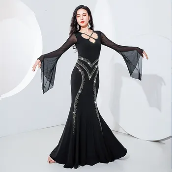 Сексуальное платье для танца живота, Египетский костюм Балади Саиди, представление, Галабея, Абая, Женские Профессиональные Халаты, платье Горячей