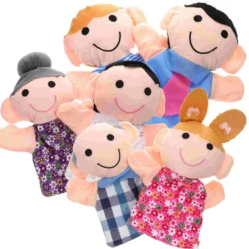 Семейные Ручные куклы-марионетки, Развивающие игрушки для детей 3 + лет, Плюшевые Малыши для малышей
