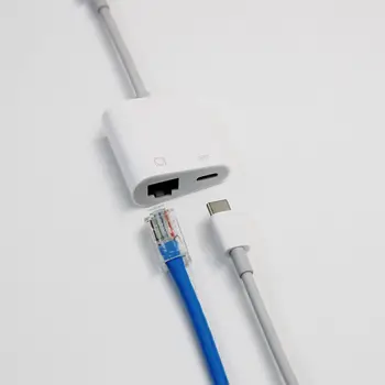 Сетевая карта Type-C к порту RJ45 для зарядки PD мобильного телефона Адаптер Ethernet-конвертера стабильного подключения для Xiaomi Huawei