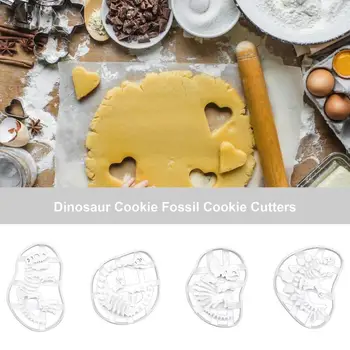 Силиконовый резак для печенья с динозавром, милый динозавр, форма для выпечки печенья, конфет, детского Дня рождения, украшения для десерта, помадки