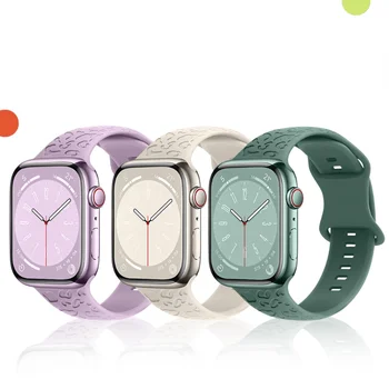 Силиконовый Ремешок Для Apple Watch Band 44 мм 45 мм 49 мм 40 мм 38 мм Ремешок Для Часов Apple Watch Браслет Iwatch Series 3 4 5 6 7 8 SE Ultra