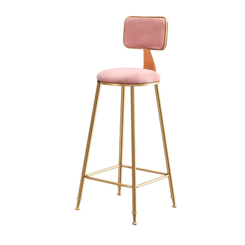 Скандинавские барные стулья Из кованого железа, Креативные Золотые Высокие ножки, Барные стулья, Барный стул, стойка регистрации, Спинка для гостиной, Стул для гостиной