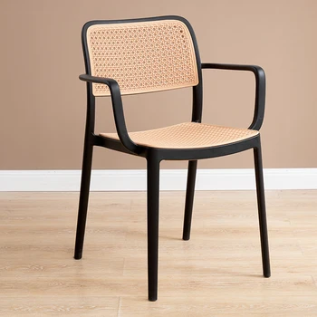 Скандинавские обеденные стулья из ротанга Оснащены современными обеденными стульями для гостиной на открытом воздухе, офисной эргономичной мебелью Cadeiras для дома SR50DC
