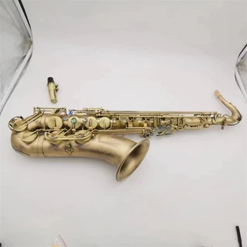 Совершенно новый Тенор-саксофон, покрытый золотым лаком, профессиональный Тенор-саксофон с футляром, язычковый мундштук