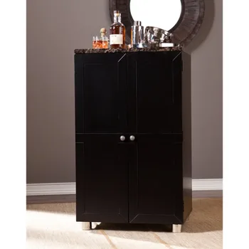 Современный барный шкаф Sheena, черная домашняя барная мебель