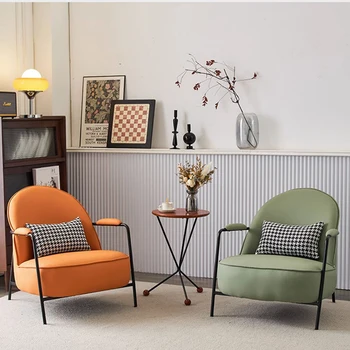 Современный диван, стулья для гостиной, кресло для спальни, Расслабляющее Кожаное кресло с акцентом, Дизайнерское кресло для чтения, Sillones Home Decor