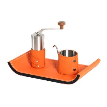 Современный минималистичный арктический простой серо-оранжевый кожаный модельный дом журнальный столик украшения стола