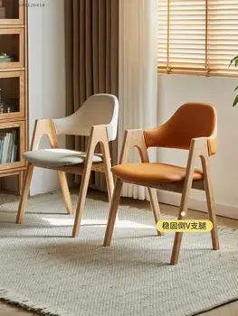 Современный минималистичный обеденный стул, тканевый обеденный стол, ясень, стол из цельного дерева, стул для отдыха, стол для защиты окружающей среды