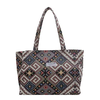 Сумки-тоут в этническом стиле большой емкости для женщин 2023 Ins, новая модная сумка для пригородных поездок, сумка для покупок для девочек, модная сумочка