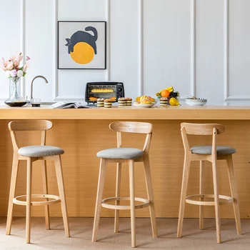 Табурет для гостиной в скандинавском стиле, современные минималистичные деревянные дизайнерские барные стулья, Салон многофункциональных Sillas De Bar Decoration Home