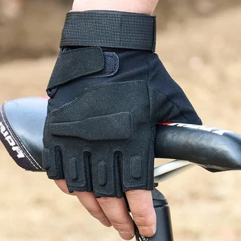 Тактические перчатки на полпальца, велосипедные, альпинистские, противоскользящие мотоциклетные перчатки для военных энтузиастов