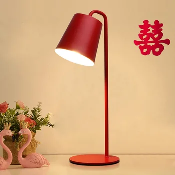 Теплая свадебная настольная лампа, Красный фонарь, подарок в приданое паре подружек INS, Прикроватная лампа для спальни и свадебного зала