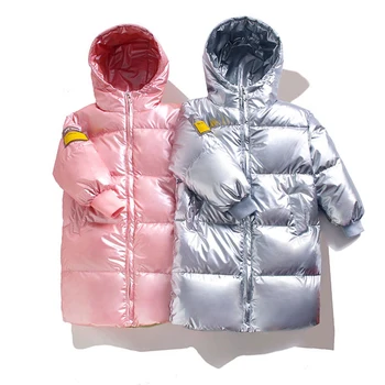 Толстые зимние детские куртки, детское пальто на белом утином пуху, верхняя одежда с капюшоном, одежда для мальчиков и девочек-подростков, детские парки Русской зимы
